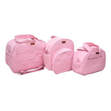 Kit Bolsa Maternidade Bebê Gestante Luxo Feminino 3 Peças