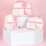 Kit Bolsa Maternidade Borboleta Flores 3 Peças Personalizado
