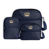 Kit Bolsa Maternidade Com Mochila 3 Peças Varias Cores