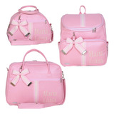 Kit Bolsa Maternidade Menina Personalizado Sophia - 03 Peças