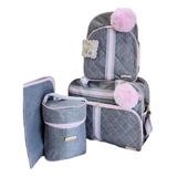 Kit Bolsa Maternidade Mochila Mave Baby 4 Peças