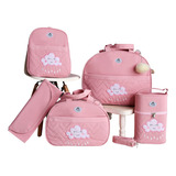 Kit Bolsa Maternidade Nuvem Rosa
