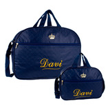Kit Bolsa Maternidade Personalizada 2 Peças Nome Enxoval 