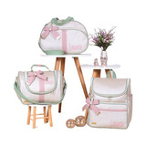 Kit Bolsa Maternidade Personalizado Menina Garden - 03 Peças