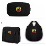 Kit Bolsa Organizadora Porta Malas Abarth Necessaire Lixeira
