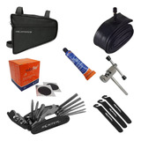Kit Bolsa Quadro Bike Chave Corrente Remendo Canivete Câmara