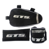 Kit Bolsa Selim Quadro Protetor Bicicleta Gts Bike Mtb Urban