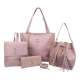 Kit Bolsa Tote Feminina + Bolsa Saco + Mochila + Carteira