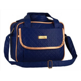 Kit Bolsas Maternidade 3 Peças E 1 Trocador/ Azul - Marinho