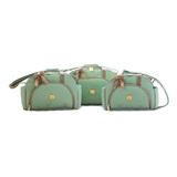 Kit Bolsas Maternidade Miellu - Pópeti - G, M, P E Trocador Cor Verde-claro