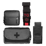 Kit Bolso Modular, Porta Torniquete, Porta Aph E Porta Lanterna Espargidor Molle Para Colete Tático Maynards
