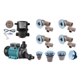 Kit Bomba 1/2cv + Aquecedor 5kw + 4 Jatos Completo Banheira