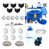 Kit Bomba E Filtro P/ Piscina + Leds 9w Alvenaria Até 78m³