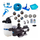 Kit Bomba Filtro Completo Piscina Até 19 Mil Litros De Inox