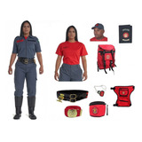 Kit Bombeiro Civil X Tudo - C/ Farda + 9 Itens