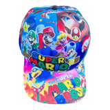 Kit Boné Infantil Super Mario E Óculos De Sol Verão Meninos