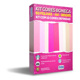 Kit Boneca - Papéis Coloridos 180g Tons Rosa A4 50 Folhas