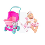 Kit Boneca Baby Ninos + Carrinho De Boneca Ninos Cotiplás