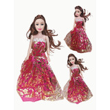 Kit Boneca Bella Vestido(tipo Barbie) +