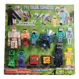 Kit Bonecos Minecraft Cavalo Aranha Cartela 12 Peças Oferta