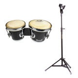 Kit Bongo Com Pedestal Preto 6x7 Torelli Tb 010