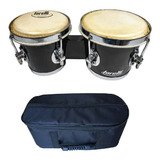 Kit Bongo Torelli 7x8 Preto Tb011 + Capa Luxo