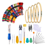 Kit Bordado Bastidores P/ Iniciantes + Agulha Ponto Russo
