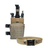 Kit Bornal De Perna Tático Com Bainha Porta Faca + Cinto Na