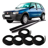 Kit Borracha 4 Portas E Mala E Pingadeiras Fiat Uno