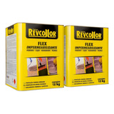 Kit Borracha Liquida Revcollor 2 Lata 18kg Impermeabilizante Cor Cerâmica