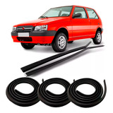 Kit Borracha Mala Portas E Pingadeira Fiat Uno 2 Pts