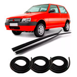 Kit Borracha Mala Portas E Pingadeira Fiat Uno 2 Pts