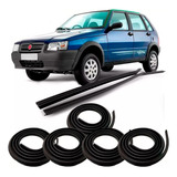 Kit Borracha Mala Portas E Pingadeira Fiat Uno 4 Pts