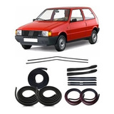 Kit Borracha Portas Cana Mala Ping Frisos Teto Fiat Uno 2p