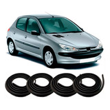 Kit Borracha Vedação 4 Portas Peugeot 206 / 207 / 306 / 307