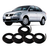 Kit Borrachas Das 4 Portas E Porta Malas Polo Hatch Sedan .