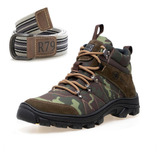 Kit Bota Adventure Coturno Masculino + Cinto Enviojá