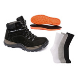 Kit Bota Coturno Motociclista Militar Trilha Couro Legitimo