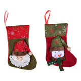 Kit Botas Natalinas Papai Noel E Boneco De Neve - 6unid