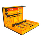 Kit Box Profissional 38 Chaves Manutenção Celular Pc Relogio