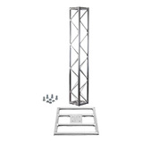 Kit Box Truss Q20 Treliça 1,0mts + 2 Bases Aço Evento Festa 