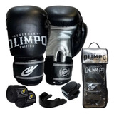 Kit Boxe Muay Thai Kickboxing Luva + Bandagem + Bucal + Case