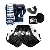 Kit Boxe Muay Thai Luva Bandagem