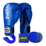 Kit Boxe Muay Thai Luva Fheras Protetor Bucal E Bandagem 3m