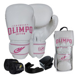 Kit Boxe Muay Thai Profissional Luva Bandagem Bucal Olimpo