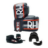 Kit Boxe Rhino - Luva Bandagem Protetor Bucal Moldável 