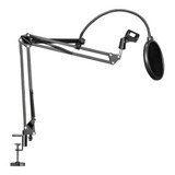 Kit Braço Articulado+ Pop Filter P/ Blue Yeti E Snowball