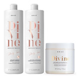 Kit Braé Divine Trio Salon Shampoo, Cond 1l + Máscara 500g