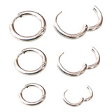 Kit Brinco Argola Trio Masculino Feminino Aço Inox 3 Pares