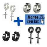 Kit Brinco Pressão Argola Cruz Masculino Feminino E Infanti